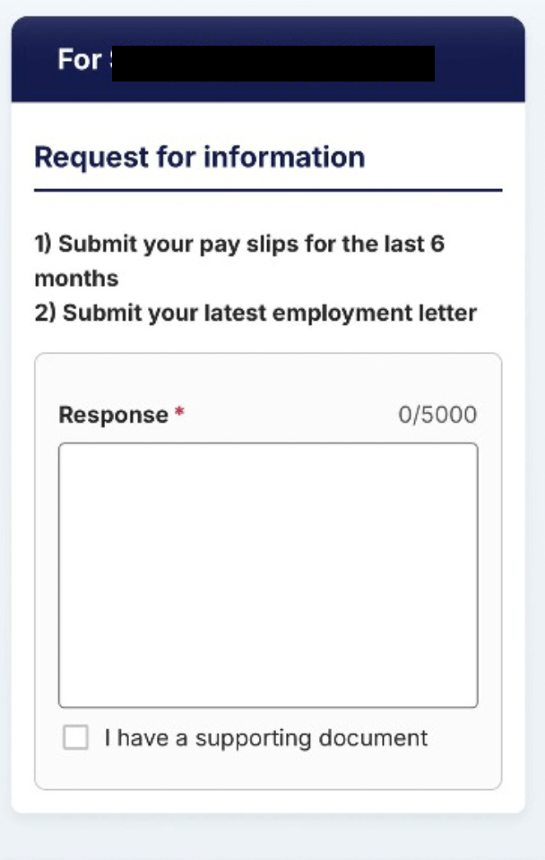 ICA Singapore PR clarification request portal example